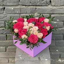 Цветочная композиция из Розы в коробке в Нагорное