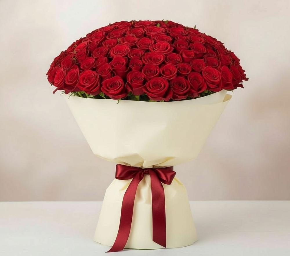 Букет 101 Красная роза Милано в Нагорное