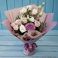 Букет цветов из:  Розы и Лизиантусы #REPLACE_PRED# Нагорное