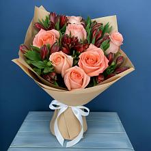 Букет цветов из:  Розы и Альстромерии #REPLACE_PRED# Нагорное