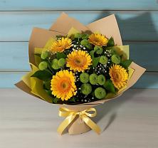 Букет цветов из:  Герберы и Хризантемы в Нагорное
