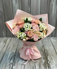 Букет цветов из:  Гвоздики, Розы и Хризантемы в Нагорное