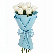 Букет 7 белых роз Проуд в Нагорное