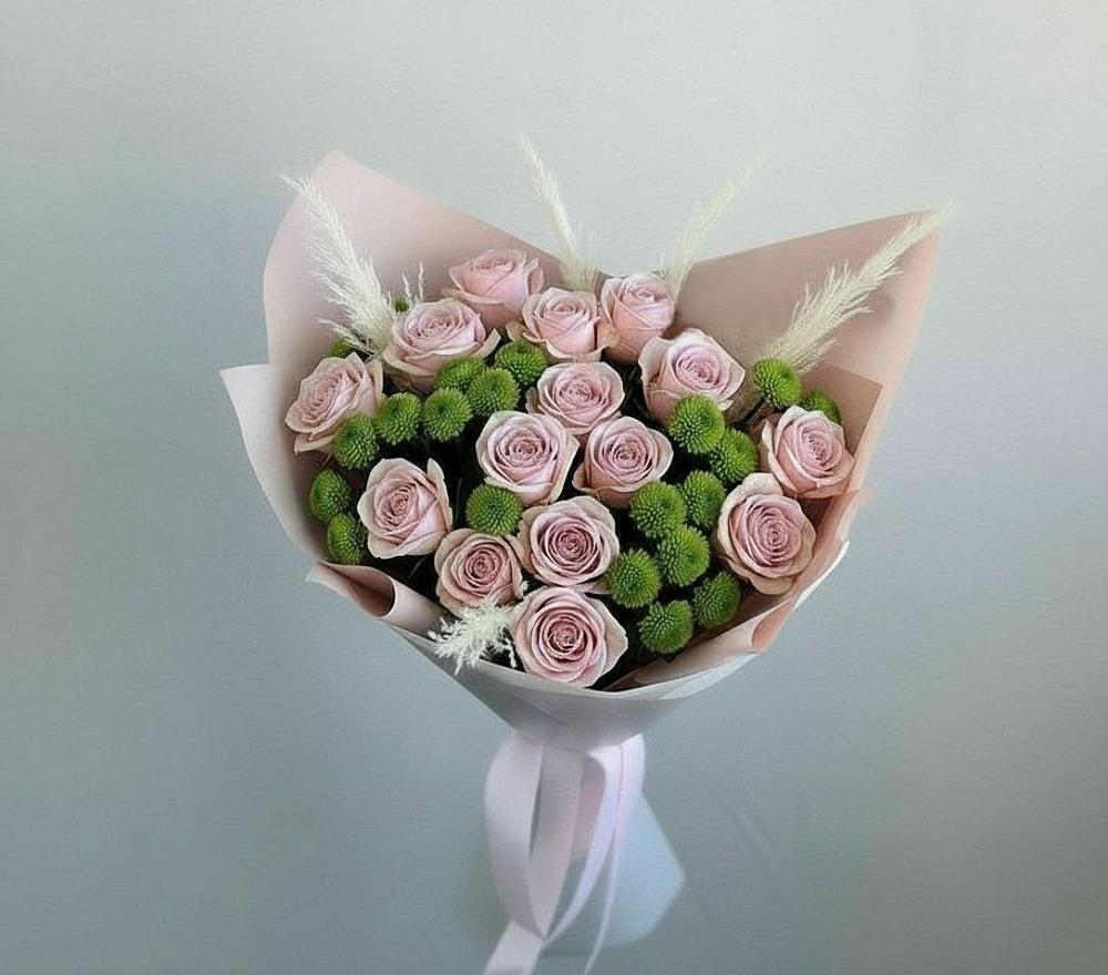 Букет цветов из: Розы и Хризантемы в Нагорное