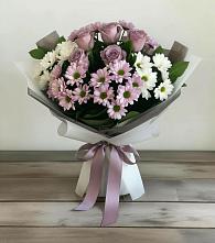 Букет цветов из:  Хризантемы и Розы #REPLACE_PRED# Нагорное