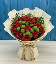 Букет цветов из:  Розы и Хризантемы в Нагорное