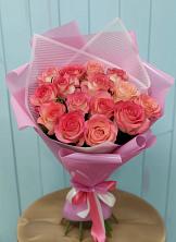 Букет 15 Розовых роз Равель в Нагорное