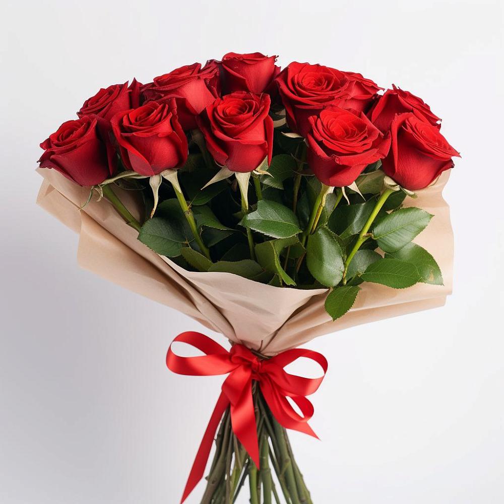 Букет 11 Красных роз Эдлесс Лав в Нагорное